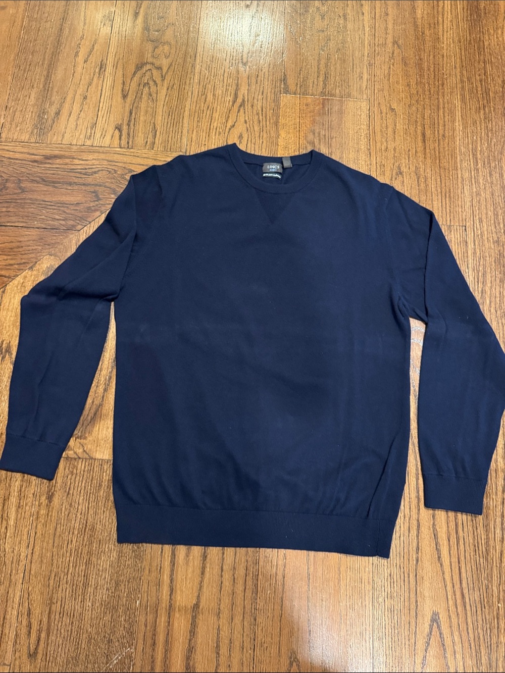Men's Navy cotton cashmere Crewneck Sweater